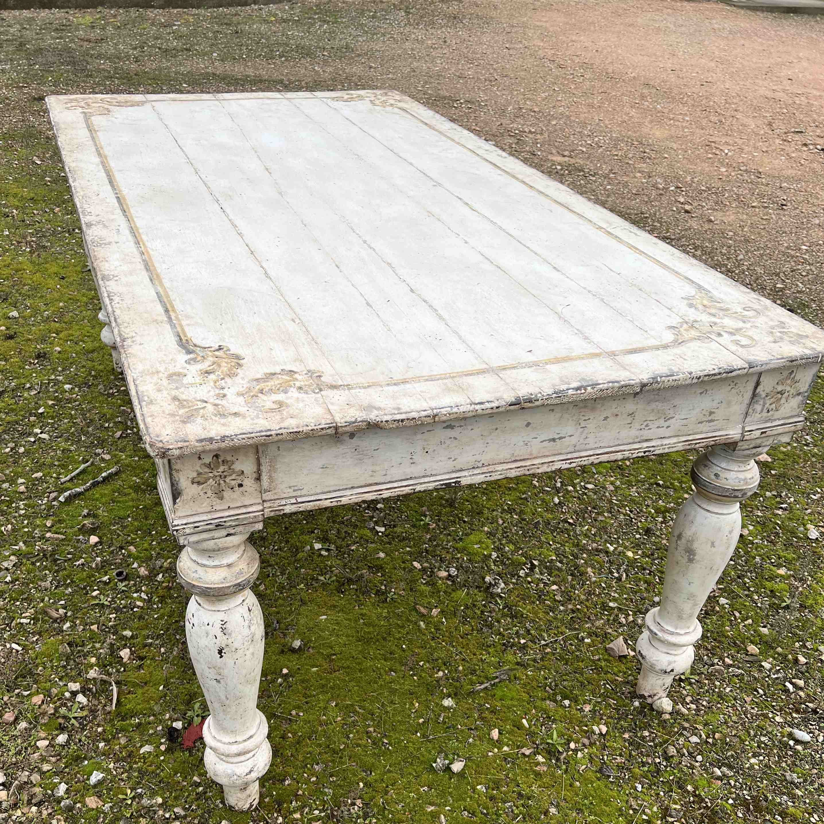 Tavolo in Abete Decorato dell'800 - Immagine 2